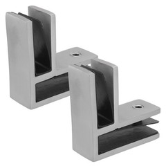 2pcs Railing Glass to Glass Clamp, 90° Railing Clamp Fits 3/8″-1/2″(10mm-12mm),