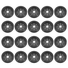 20 Pcs 1″ Desk Grommet Round Double-Sided Cables Grommet Black