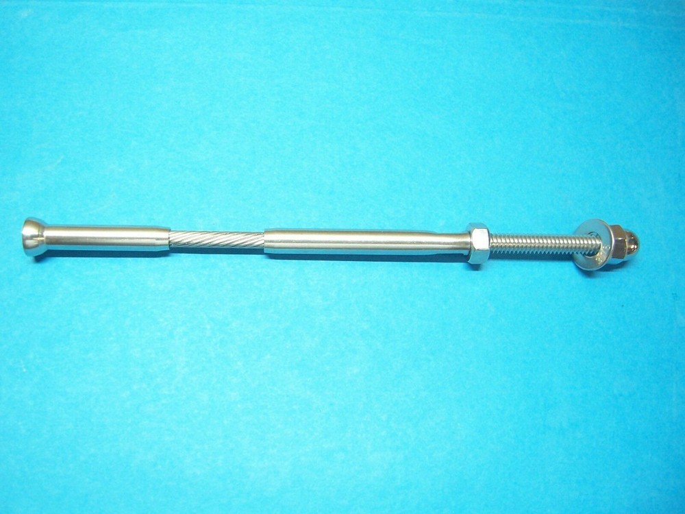 Stainless Steel Cable Railing Ending Fitting Stemball Fitting Set – 3/16″ Cable