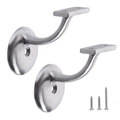 Hand Rail Stair Brackets Heavy Duty Stainless Steel Support Mount 2 Pack
