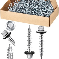 Metal Roofing Screws (1000) #10 x 1-1/2″ Zinc Hex × 1-1/2”,
