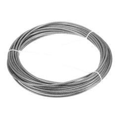 5/32″ (4mm) 50ft 304 Stainless Steel Cable Wire Rope 7 x 7 Strands PVC Coated
