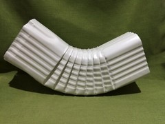 LOT OF 5 Amerimax 2 in. H X 3 in. W X 3 in. L White Aluminum B Gutter Elbow