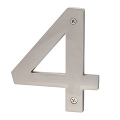 Sure-Loc HN5-4 5 Inch Tall Zinc House Number 4 – Nickel
