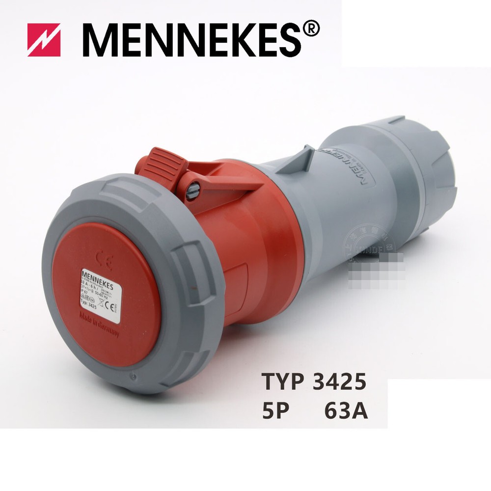 New 1PCS MENNEKES Panel mounted socket TYP 3425 63A 5P 400V IP67 free ship