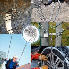 304 Stainless Steel Short/Long Link Chain Iron Chain 1.2/1.5/2/3/4/5/6/8/10/12mm