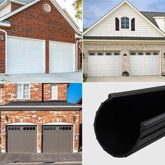 Garage Door Weather Stripping Bottom Rubber Seal 16 ft 16 ft, Black