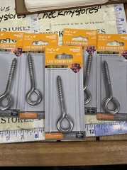 5 X National Hardware Lag Screw Eye Stainless Steel 5/16″ x 4″ 190lb Mdim Duty