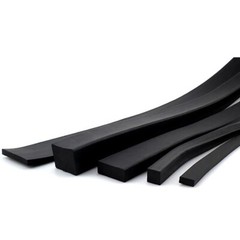 NBR Nitrile Rubber Square Sealing Strip Black Solid 6mm-60mm Thick Oil-Resistant