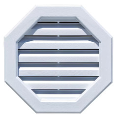 16 In. X 17.50 In. Polypropylene White Octagonal Gable Vent