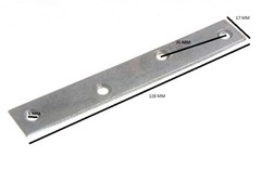 Flat Mending Repair Plate 125mm X 18mm X 2mm 5mm Dia. Hole BZP Pack Of 20