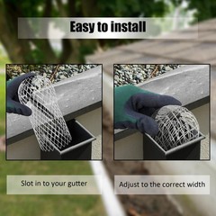 Aluminum Gutter Guards 8 Pack 3.5in Mesh Leaf Debris Blockage Protectors NEW