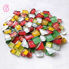 200g Sparkly Glitter Glass Mosaic Tile Mixed Color Shape for DIY Art Crafts