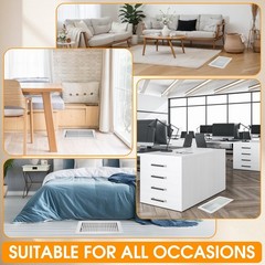 Fumete 2 Pcs 6 x 10” White Floor Vent Covers Heavy Duty Floor Register Metal…