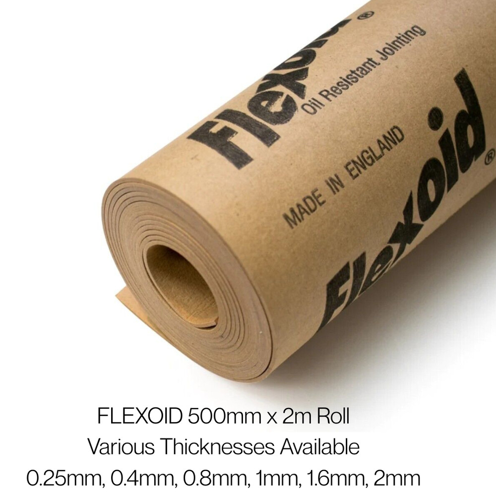 Flexoid Gasket Paper | Various Thicknesses | 500mm x 2m |Oil & Water Resistant