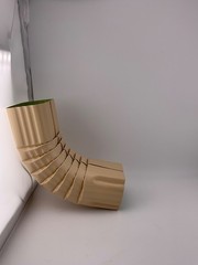 90° Gutter Elbow Tan 2×3 Aluminum Downspout “A or B “