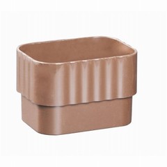 Downspout Connector, Traditional, Vinyl, Brown, 2 x 3-In. – M1623HP