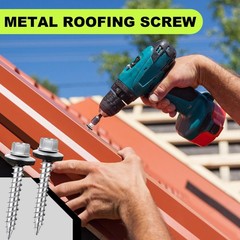 Metal Roofing Screws (1000) #10 x 1-1/2″ Zinc Hex × 1-1/2”,