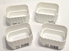 AMERIMAX HOME PRODUCT 2 in. x 3 in. WHITE VINYL DOWNSPOUT CONNECTOR 4PCS