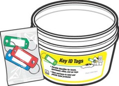Key Identification Tag with Split Ring,Assorted,3-Pk.,20-Pc. Bucket – KB138-BKT
