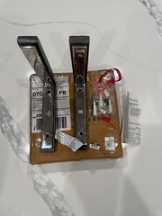Pottery Barn Right Angle Bracket Nickel Finish 1.25x 7″ Rustic S/2 MSRP $59 New