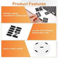 Length 16-160mm Oval Rubber Feet Pad Adhesive Gasket Anti-Slip Laptops Keyboard