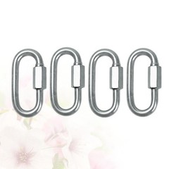 4Pcs D Ring Shackles Stainless Steel 304 Grade Corrosion Resistant Plated Silver