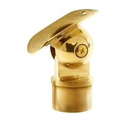 Lavi Industries 00-821/2 Ball Adjustable Saddle for 2″ OD Tube in Polished Brass