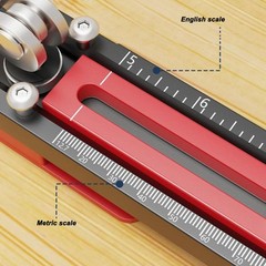 2 PCS Aluminum Alloy Siding Sliding Mounting Gauge Adjustable Standard Scale