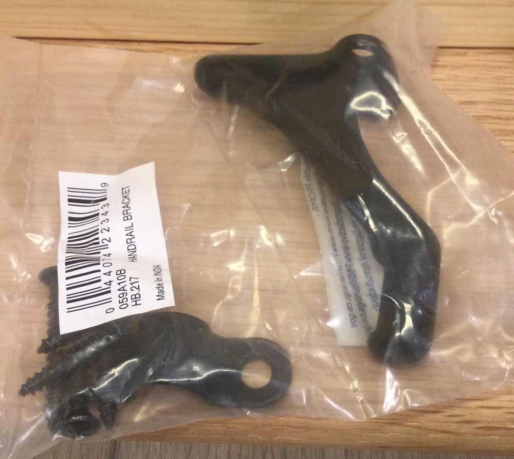 6 Pack 3 Inch Matte Black Hand Rail Bracket, Heavy Duty Hardware for Stairways.