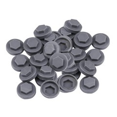 Abeicy 400 Packs Steel Gray 8mm Hex Roofing Screw Caps, Waterproof
