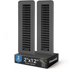 Floor Register 2×12, Heavy Duty Steel Walkable Floor Vent Covers, Air Vent Co…