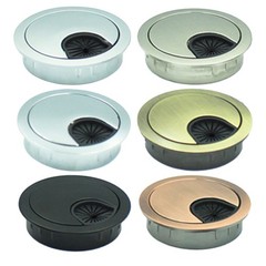 6 Pcs Zinc Alloy Desk Cord Organizer Caps Cable Routing Grommet for Office Use
