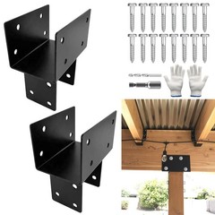 DEVALLEY 2pcs T-Shaped Cap Tie Post Brackets,Horizontal Contector Bracket wit…