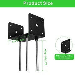 6×6 Concrete Post Anchor, U Shape Fence Post Holder, Pergola Brackets Deck Po…