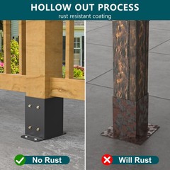 2 Pack 4×4 Post Base Bracket Fence Post Anchor for Pavilion Deck Railing