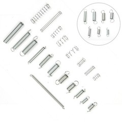 200Pcs Spring Assortment Galvanized Spiral Extension Springs Silver Durable Set