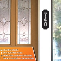 Reflective House Number Plate Kit 30 Numbers Easy Install Weather Resistant DIY