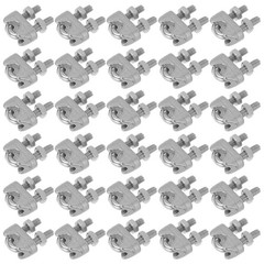40 Pcs Wire Rope Clip Clips Cable Cord Clamp Collar Stainless Steel Clamps