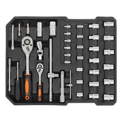 Trolley Case Tool Box Hand Tool Kit Hardware Tool & Luggage Kit 4-Compartments