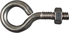 Eye Bolts, Stainless Steel, 1/4 x 2 In. – N221-572