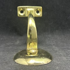 Lot of Three (3) Solid Bright Brass Hand Rail Stair Bracket
