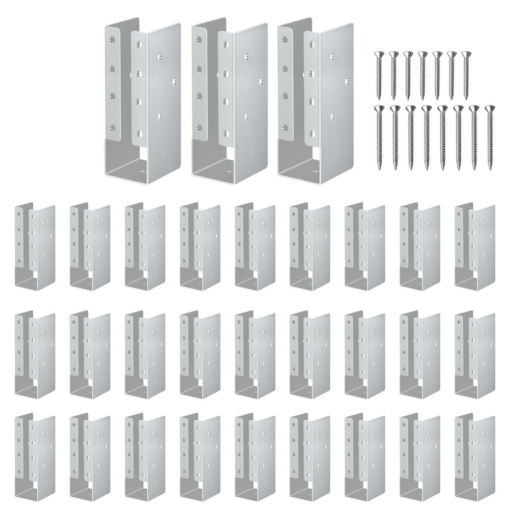 Gawicpy Concealed Stainless Steel Joist Hangers 10-30Pcs 2X6 4X6 4X8 Screws