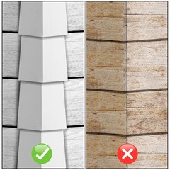 Coloch 8 Pieces Aluminum Siding Corners 8 Inches, White Outside Siding Corner Ca