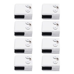 8PCS Adjustable White Stainless Steel Glass Clamps for 8-10mm Glass