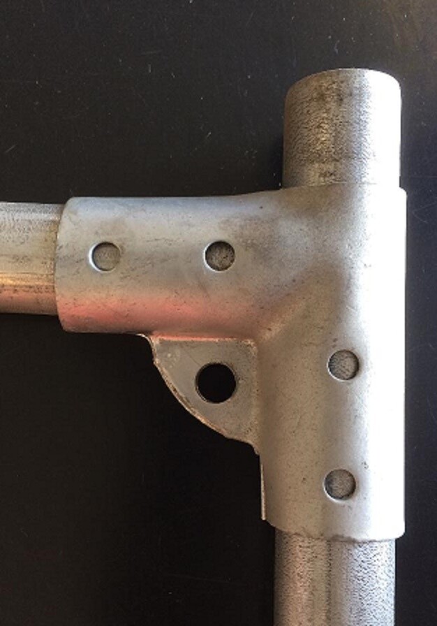 STEEL Residential 1-3/8″OD GATE CORNER ELL 90 NO-WELD Galvanized STRONGER!