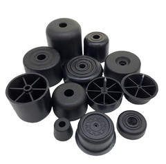 Black Plastic Furniture Parts Legs Leveling Screw-in Couch Legs Sofa Leg Round