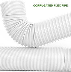 2 Pack Rain Gutter Downspout Extensions Flexible,Drain Downspout Extender Connec