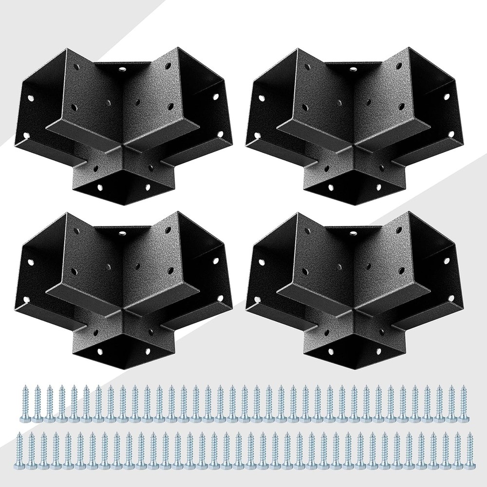 Eapele Corner Bracket 4×4 3-Way Steel 90°
