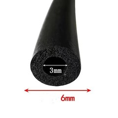 1X Dia.3mm 4mm 6mm-20mm Waterproof Pipe EPDM Rubber Foam Sponge Seal Strip Round